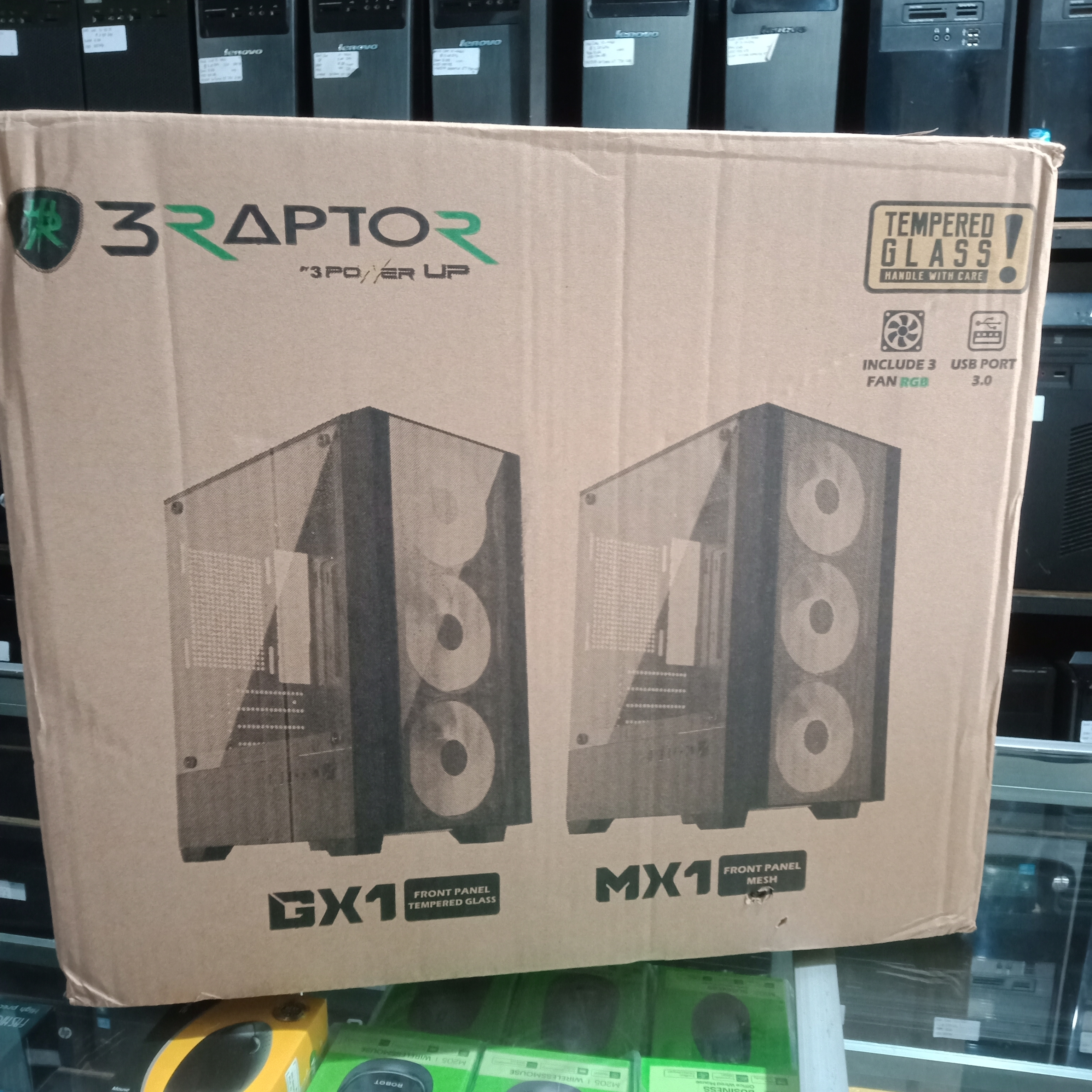 Cassing 3RAPTOR TEMPERED GLASS HANDLE WITH CARE MX1