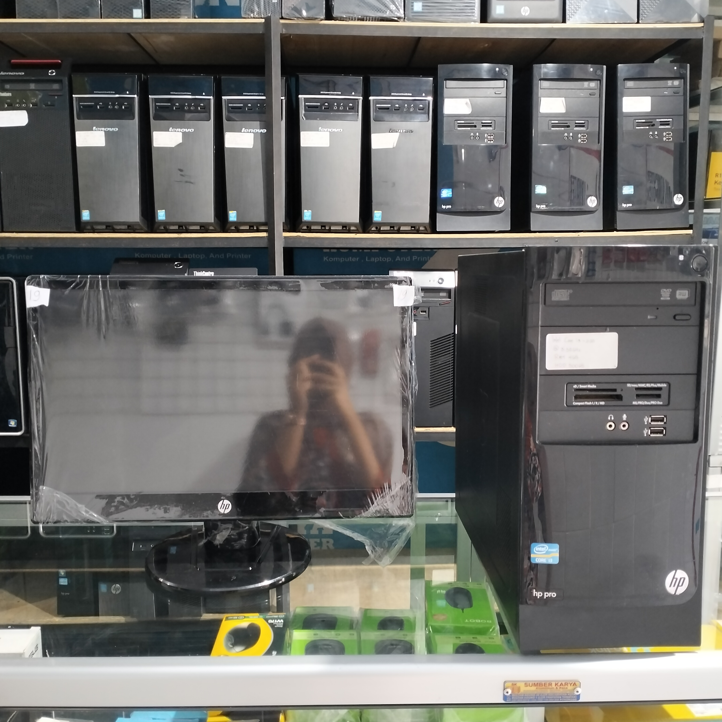 PC Hp Intel Core i3 gen 2  4/500 monitor 19 inc