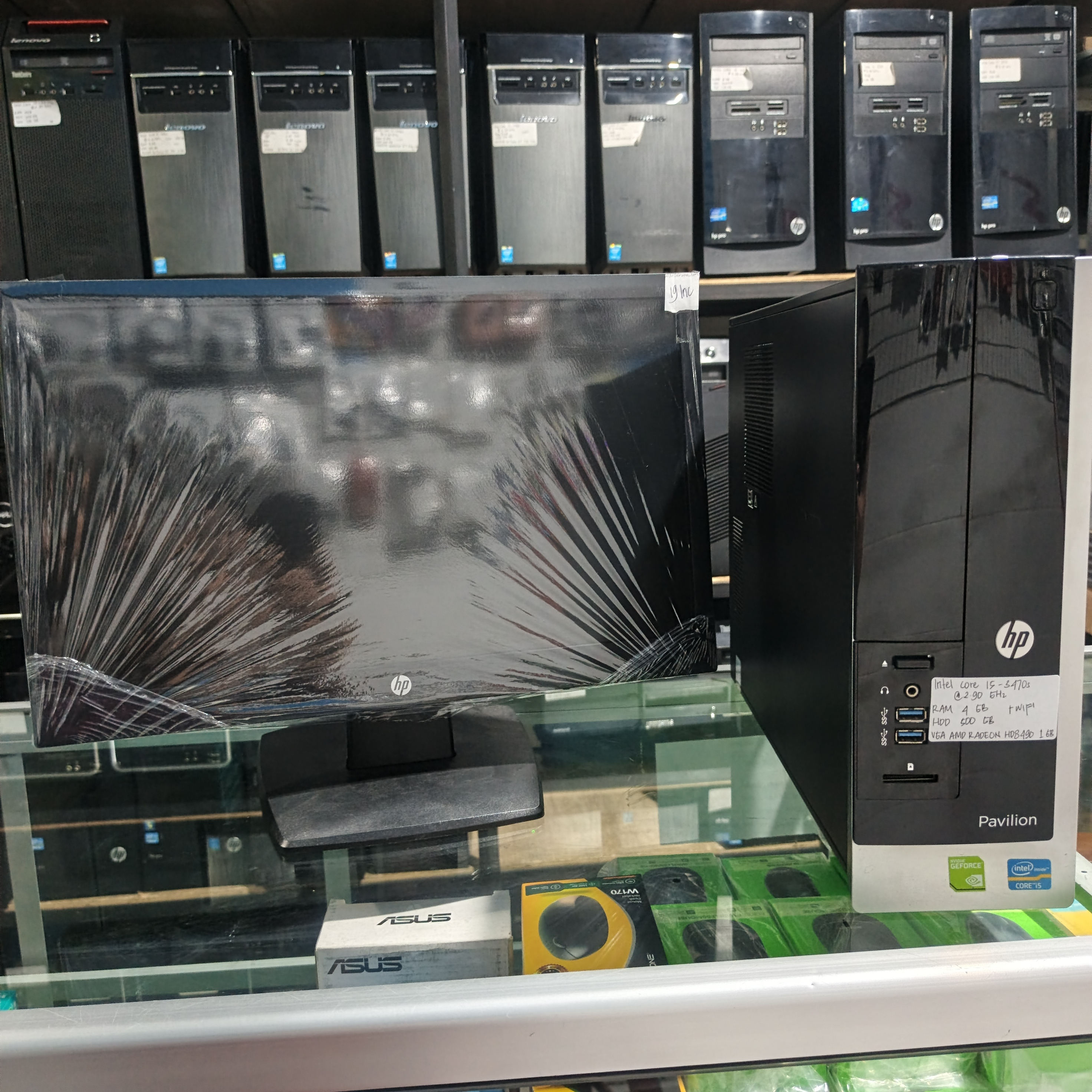 PC HP Slim Intel Core i5 gen 3 4/500/ VGA 1GB (wifi) monitor 19inc 