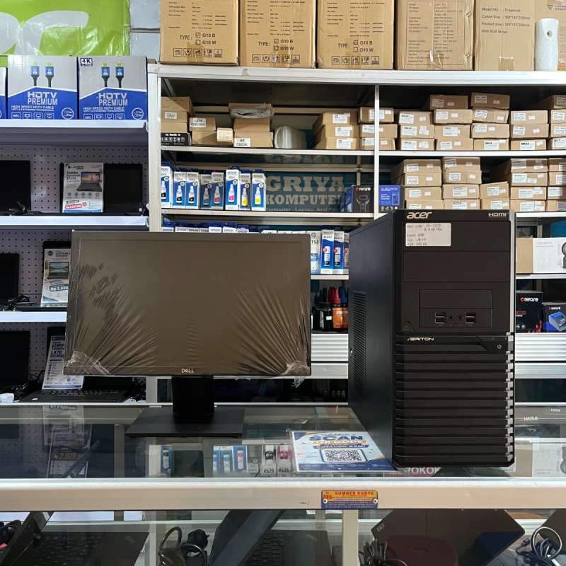 PC Acer Intel Core i5 gen 7 8/128/500 Monitor 19inc