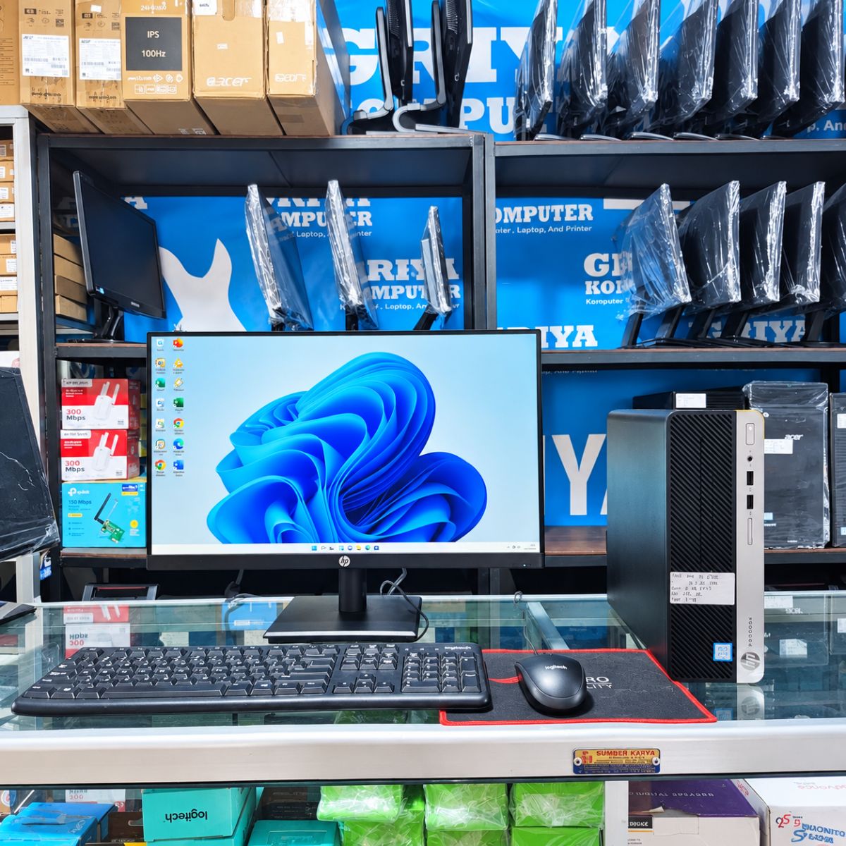 Pc HP Slim Intel Core I7 gen 8 8/256/1TB Monitor 22 inc