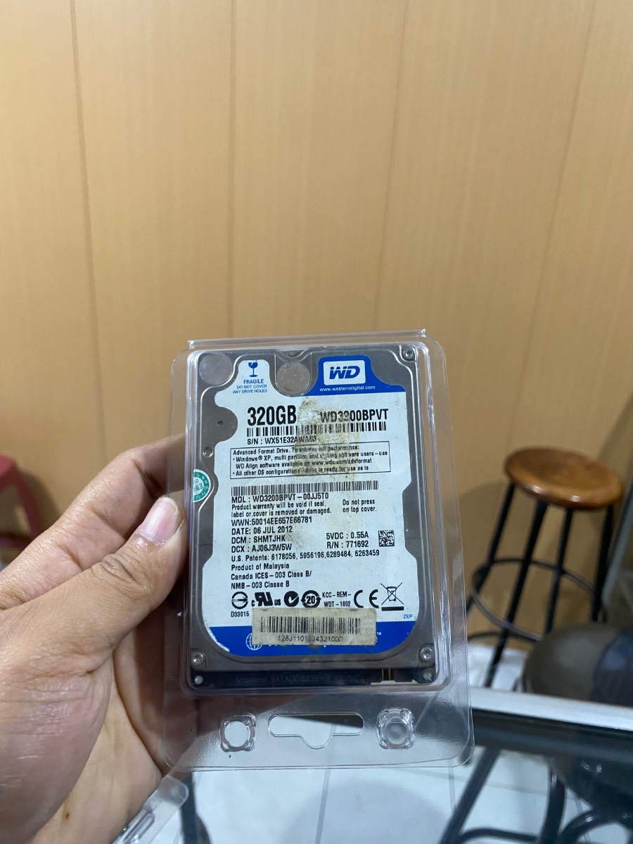 Hardisk Laptop second 320gb wd blue sata